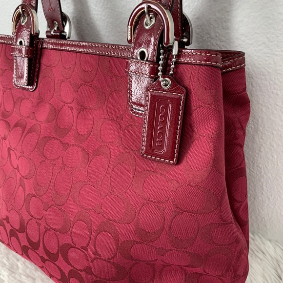 Coach Handbags - NWOT Coach Soho Signature Crimson Canvas Tote/Bag